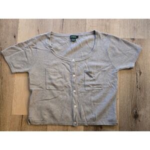 J.Crew 100% Cashmere Short Sleeve Cardigan Top – Women's Size Large